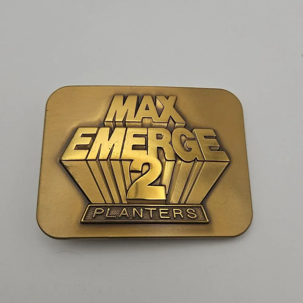 Vintage 1987 John Deere MAX EMERGE 2 Planters Belt Buckle Deere & Co Moline Ill.